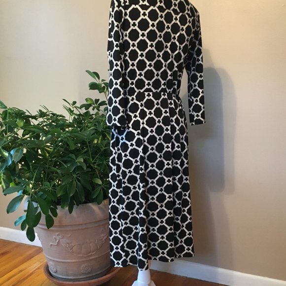 Harvé Bernard Horsebit Faux Wrap Dress Size Large - Picture 2 of 5